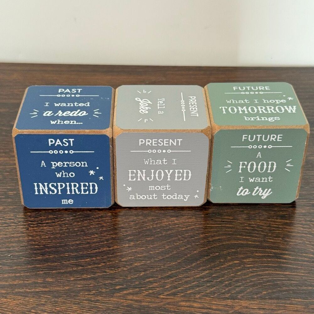 Demdaco 3 set mini blocks past present future 2” - Picture 2 of 3